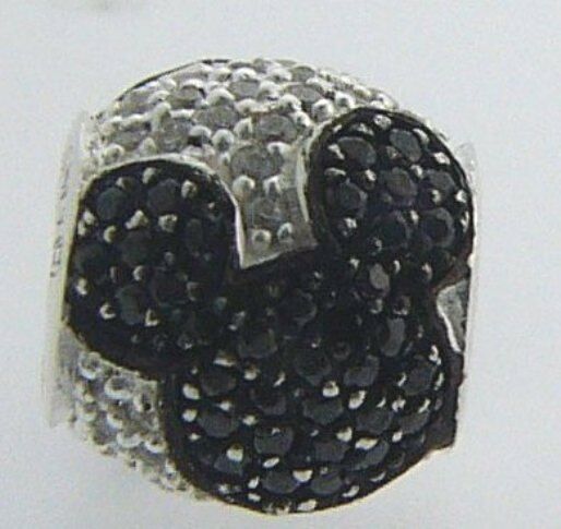

2025-0677 CHAMILIA STERLING SILVER CZ MICKEY HEAD BEAD NEW IN POUCH RETIRED RARE