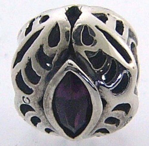 

2025-0808 CHAMILIA STER SILVER FEBRUARY PURPLE SWAROVSKI BEAD NEW RETIRED RARE