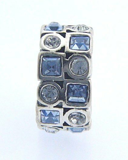 

2025-0843 CHAMILIA STERLING SILVER PERIWINKLE STEPPING STONES BEAD NEW IN POUCH