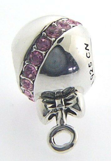 

2025-1070 CHAMILIA STERLING SILVER RATTLE ON PINK CHARM NEW WITH POUCH