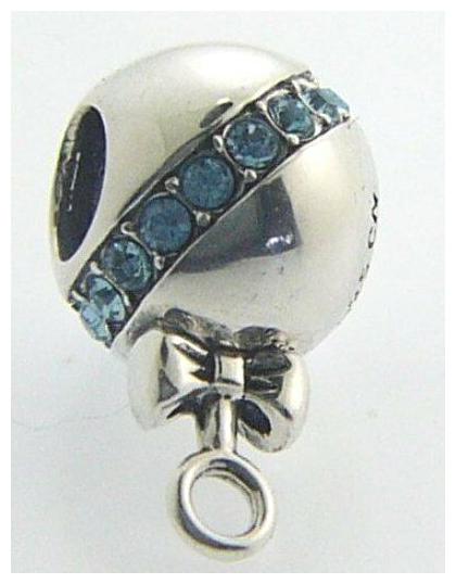 

2025-1071 CHAMILIA STERLING SILVER RATTLE ON BLUE CHARM NEW