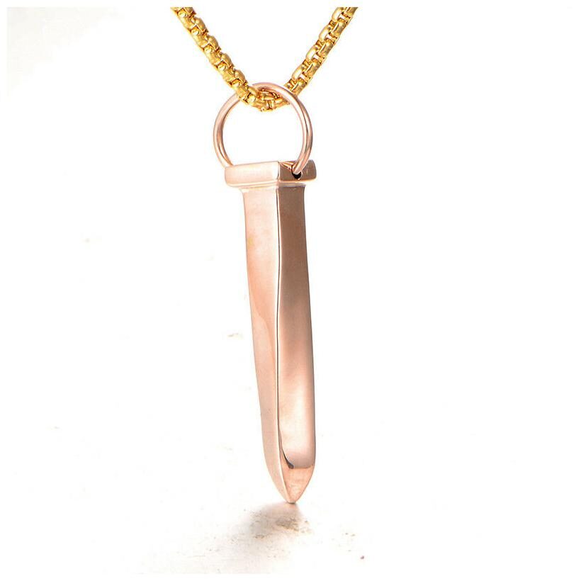 

24 Men s Stainless Steel Jewelry Nail Gold Cross Jewelry Pendant Necklace