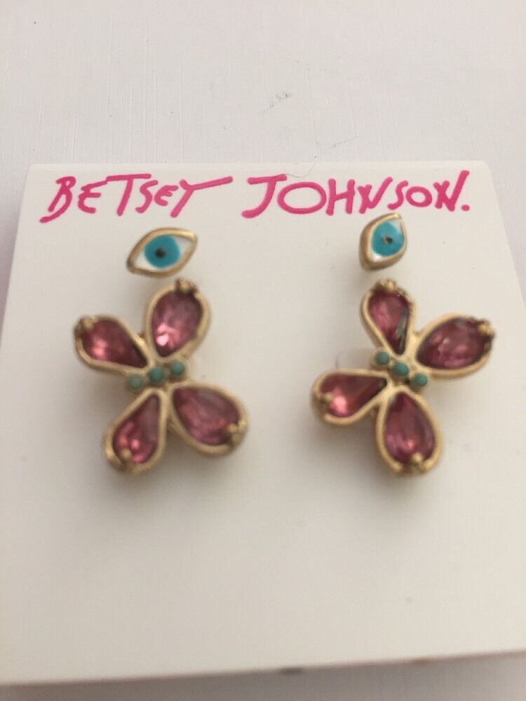 

28 Betsey Johnson Boho Eye Butterfly Earrings BH-12