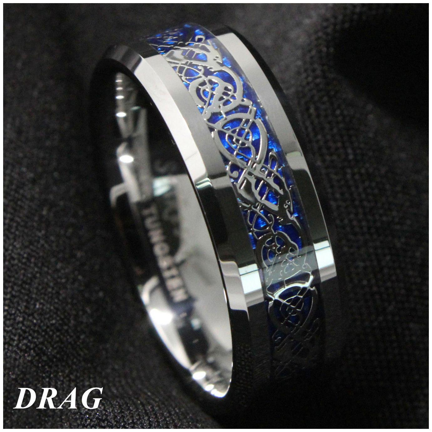 

8Mm Gold Black Silver CZ brushed Tungsten Carbide Ring Wedding Band Mens Jewelry