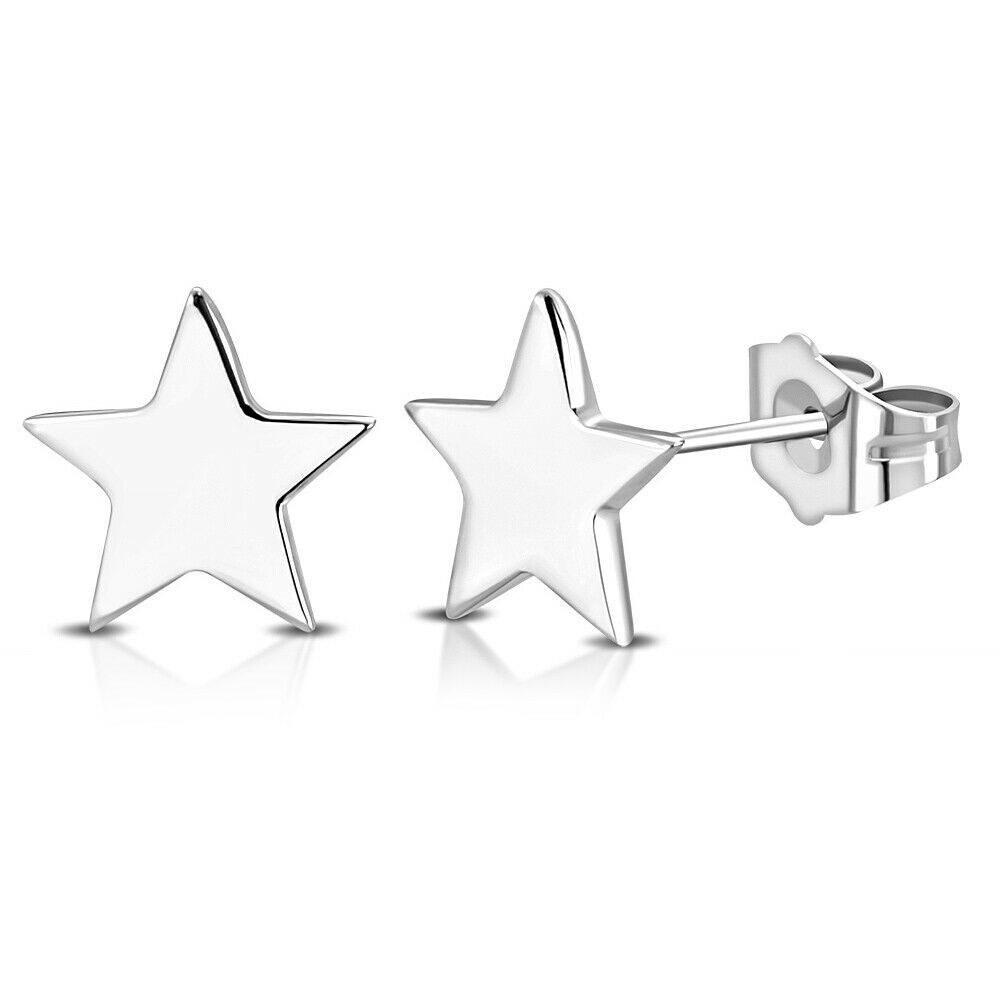

925 Sterling Silver Star Small Stud Earrings 0 25