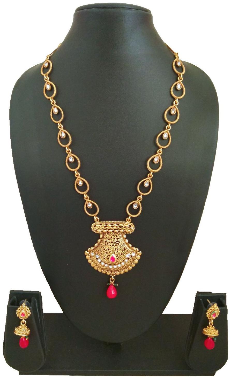 

A S CREATION Fashionable Stone Long Necklace Set