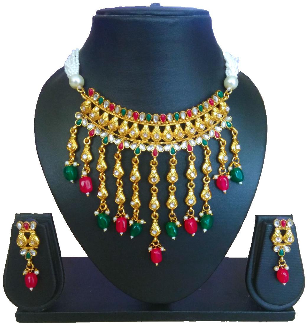 

A S Creation Padmavati design chokar Necklace Set