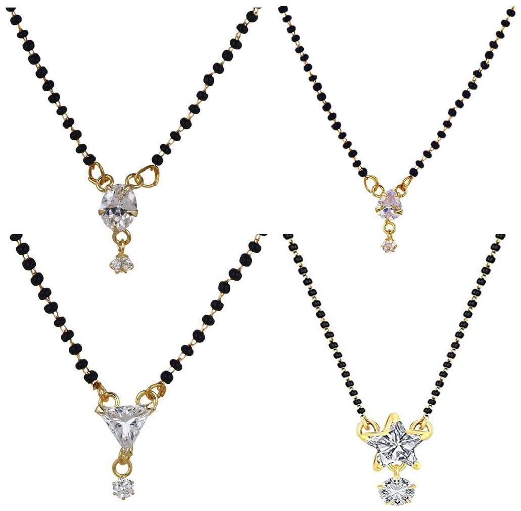 

Aabhu Conventional Combo of Mangalsutra Pendant with Chain Jewellery for Women