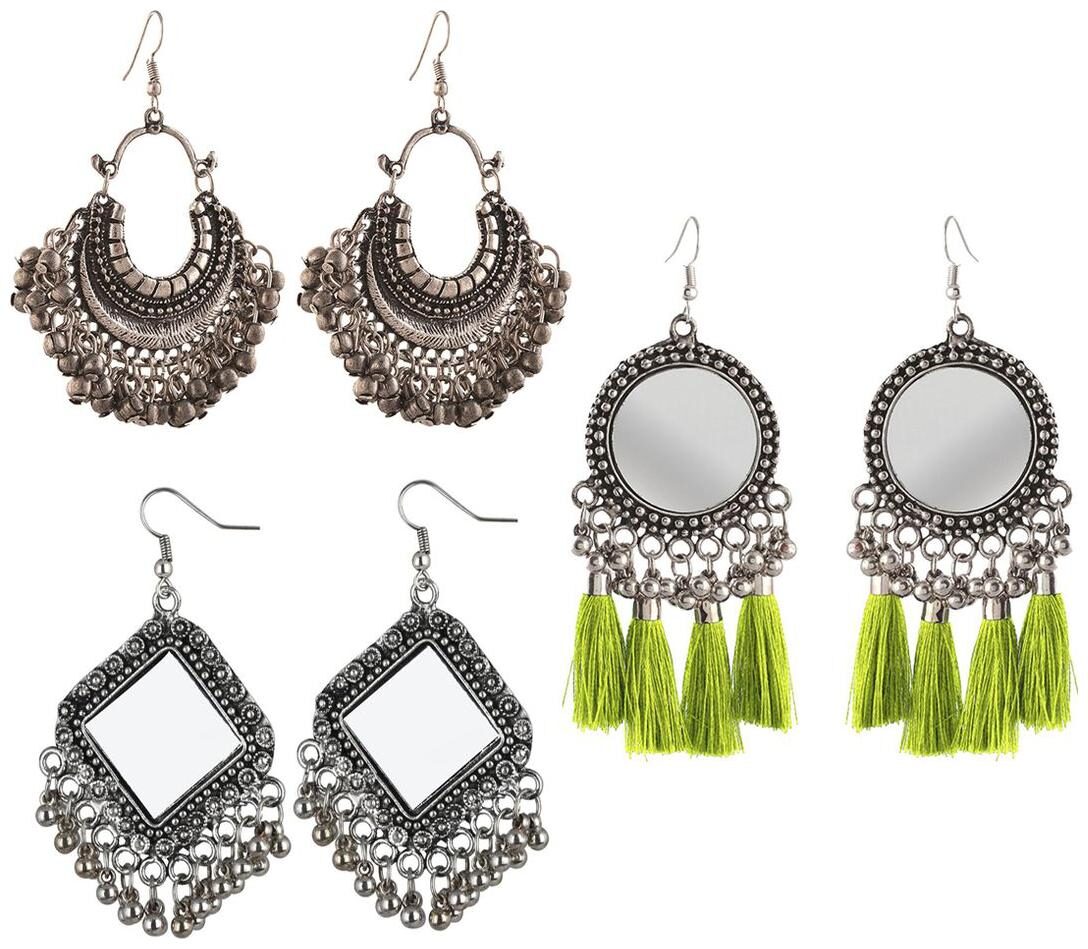 

Aabhu Fashionable Popular Fancy Party Wear Regular Earring Combo of 3 Pair Earrings
