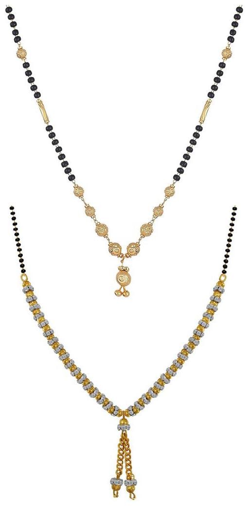 

Aabhu Fashionable Combo of 2 Amercian Diamond Mangalsutra Jewellery Set for Women