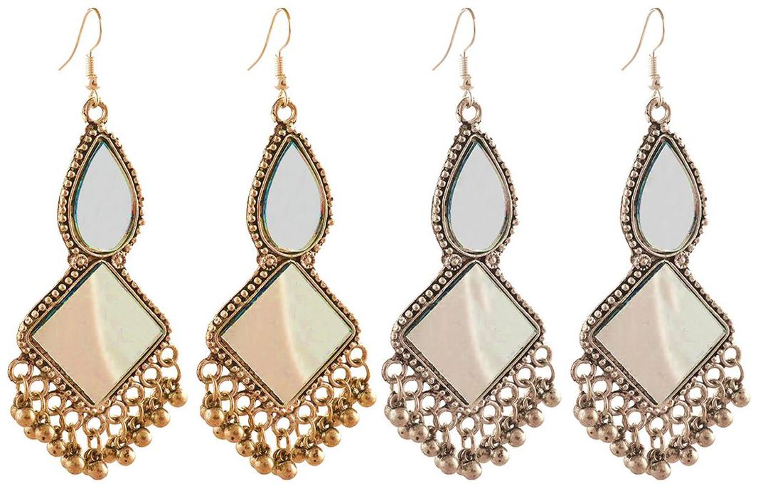 

Aabhu Fashionable Fashionable Fancy Party Wear Conventional Combo of 2 Pair Earrings