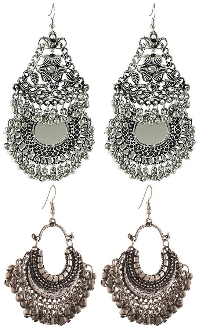 

Aabhu Fashionable Modern Fancy Party Wear Classic Combo of 2 Pair Earrings