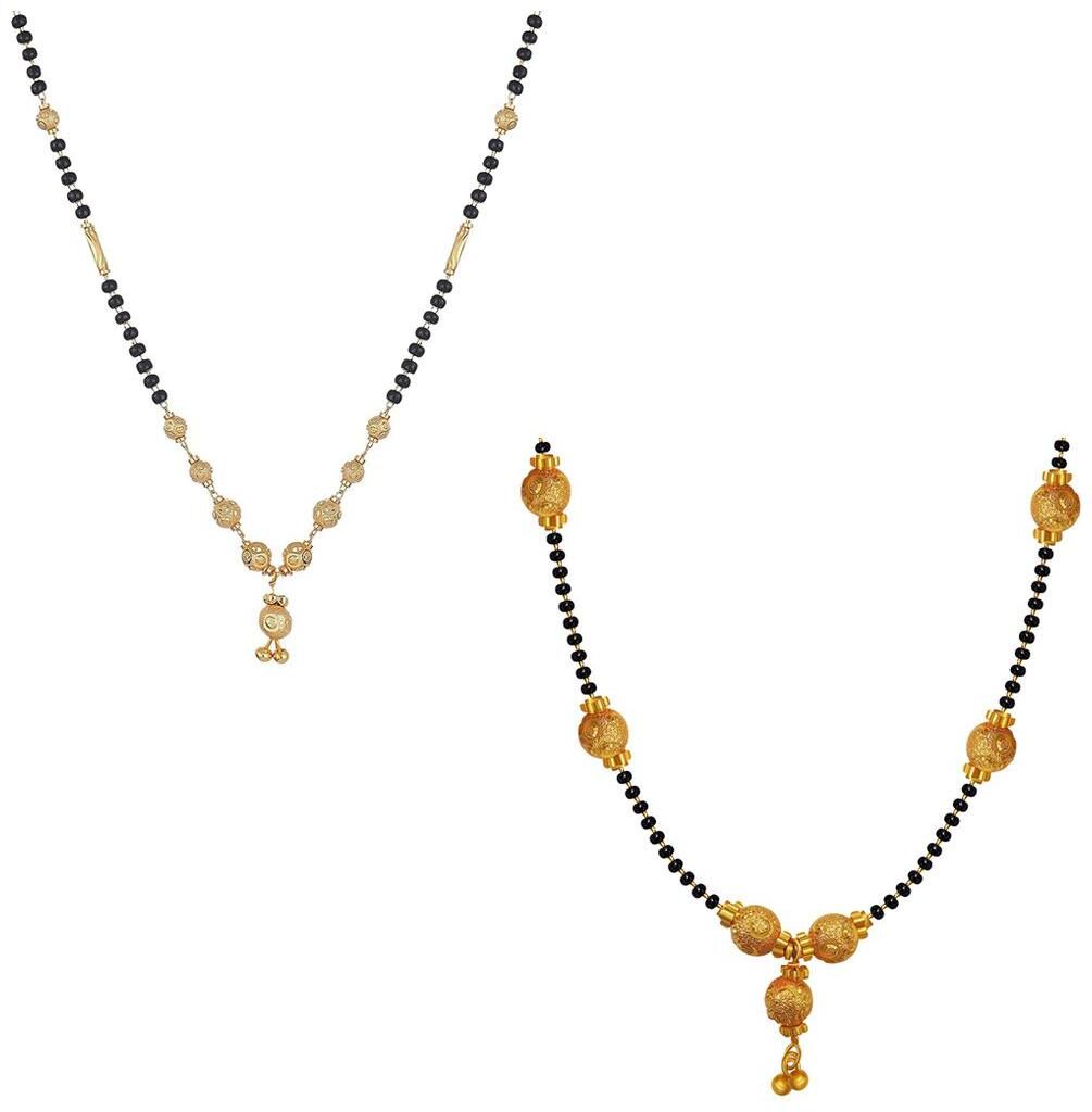 

Aabhu Popular Combo of 2 Amercian Diamond Mangalsutra Jewellery Set for Women