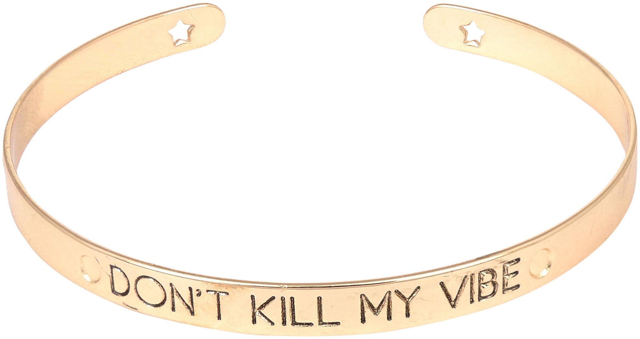 

Access-O-Risingg Engraved with Don t Kill My Vibe Karma Kada in Gold BR111