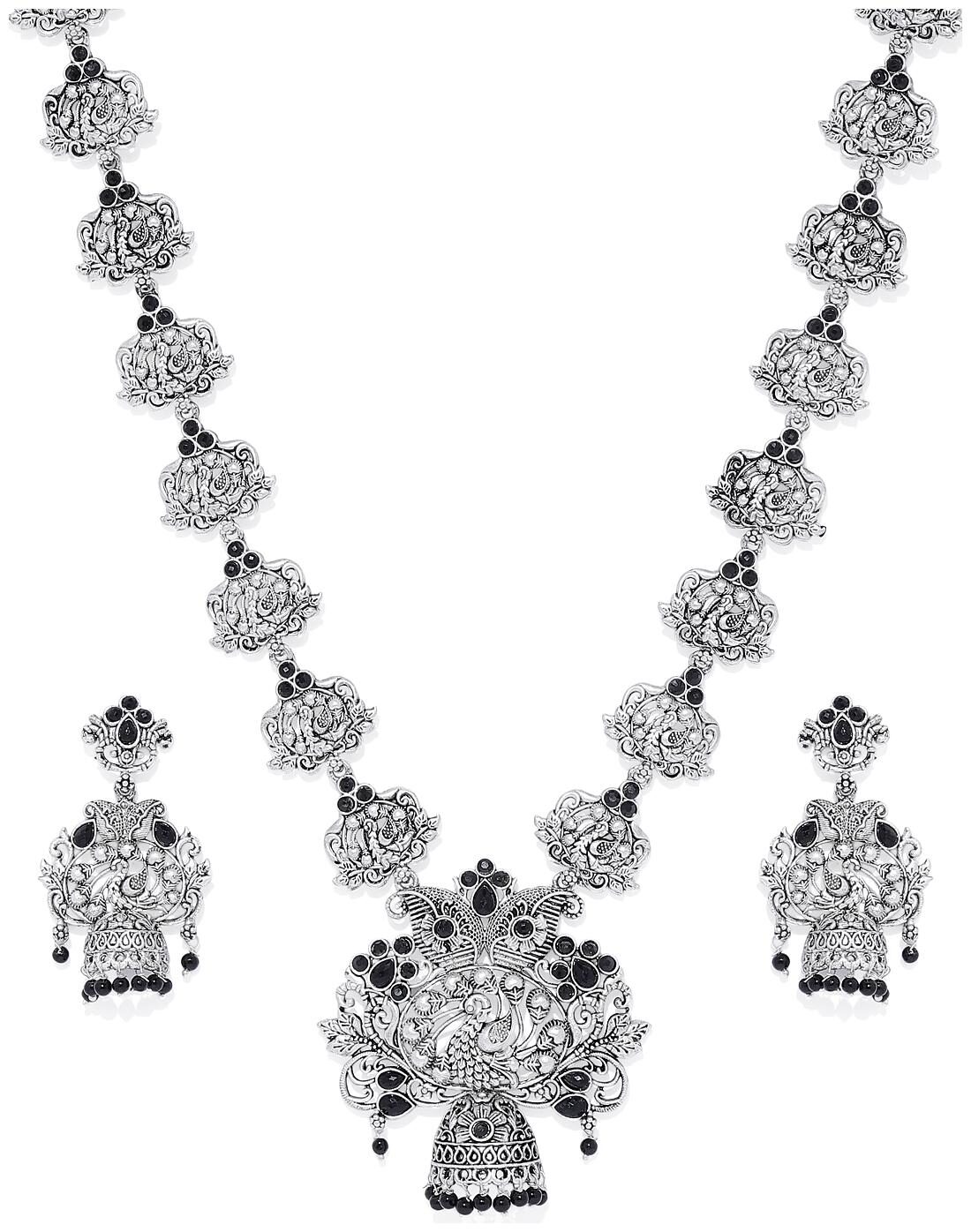 

Accessher Kundan And Pink Beads Choker Set With Earrings For Women