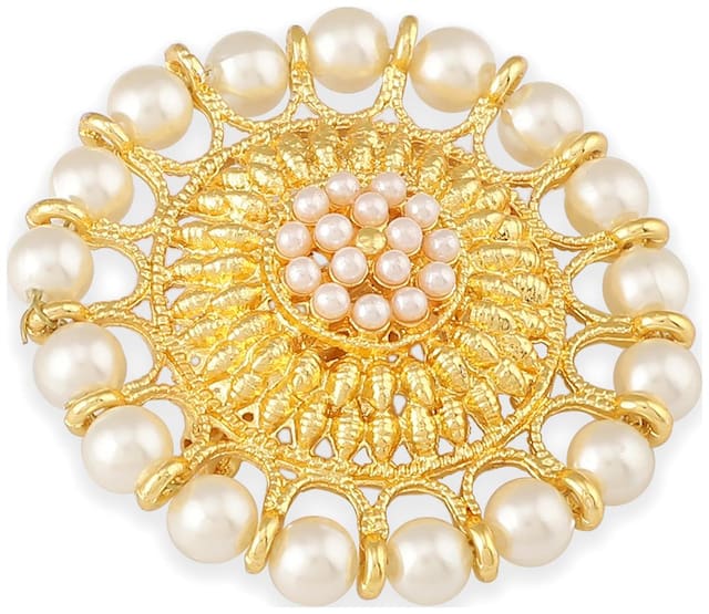 Accessher Gold Color Saree Pin/ Kurta Brooch