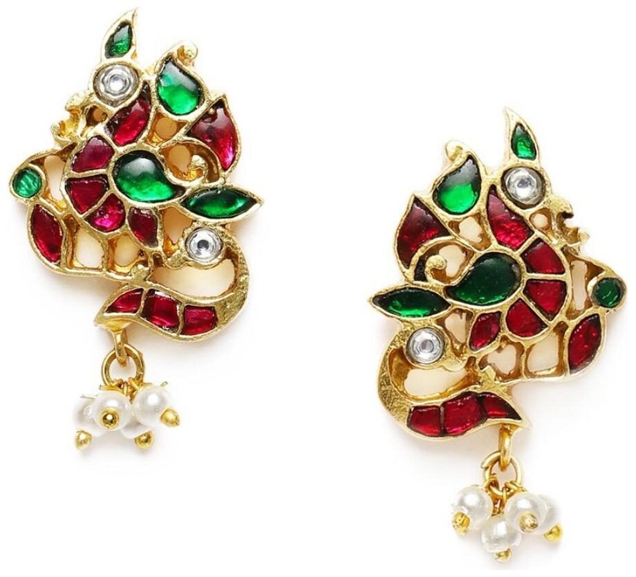 

AccessHer High-quality Handcrafted Polki Kundan Earrings with Handcut stones for women and girls