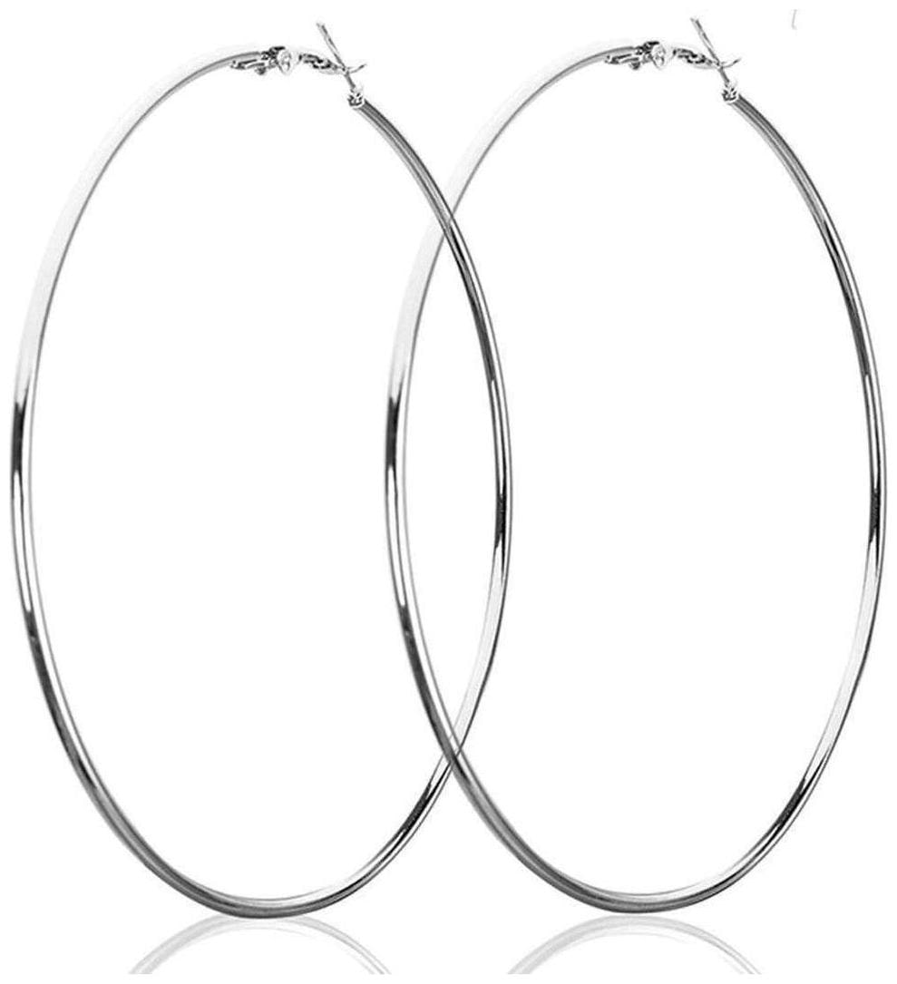 

Air Sports Silver 90MM Big Round Hoop Earrings for Woman