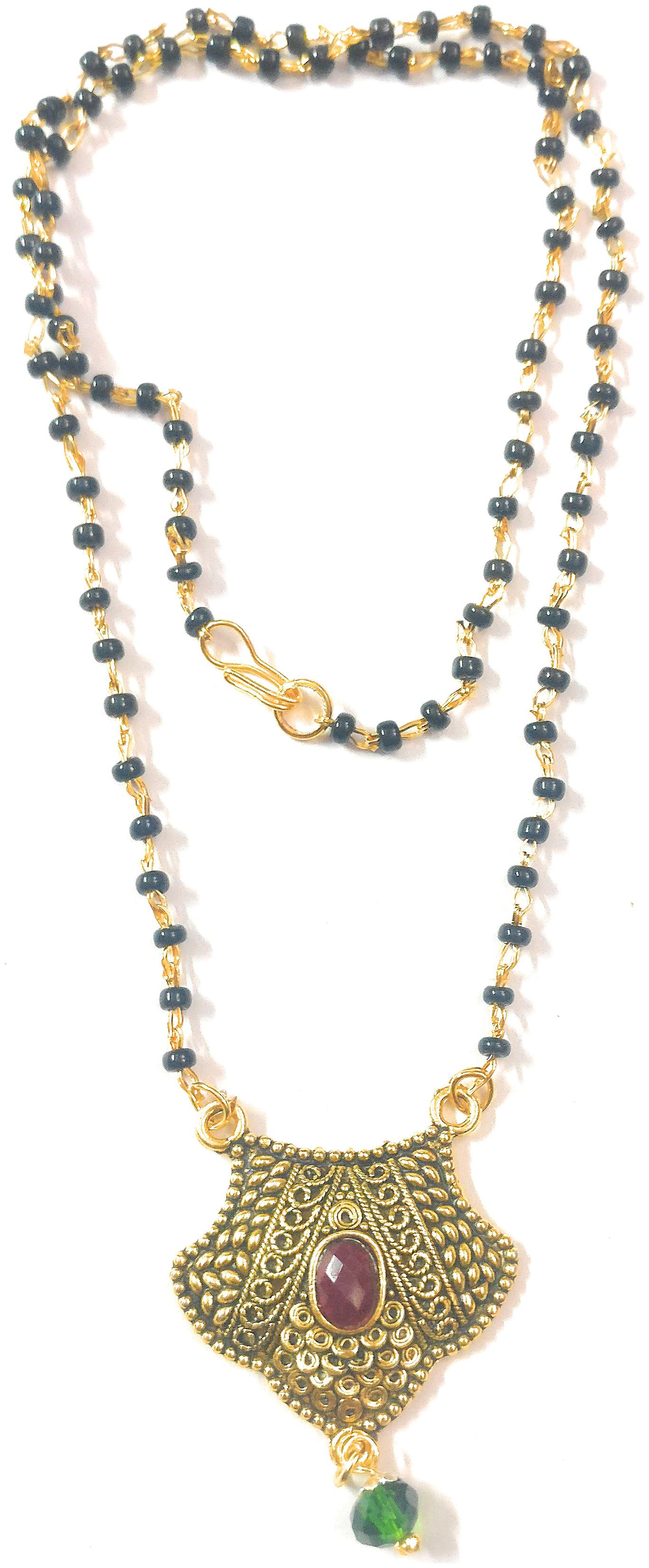 

Akshara Maglasutra in Ruby stone gold plated for girls and women