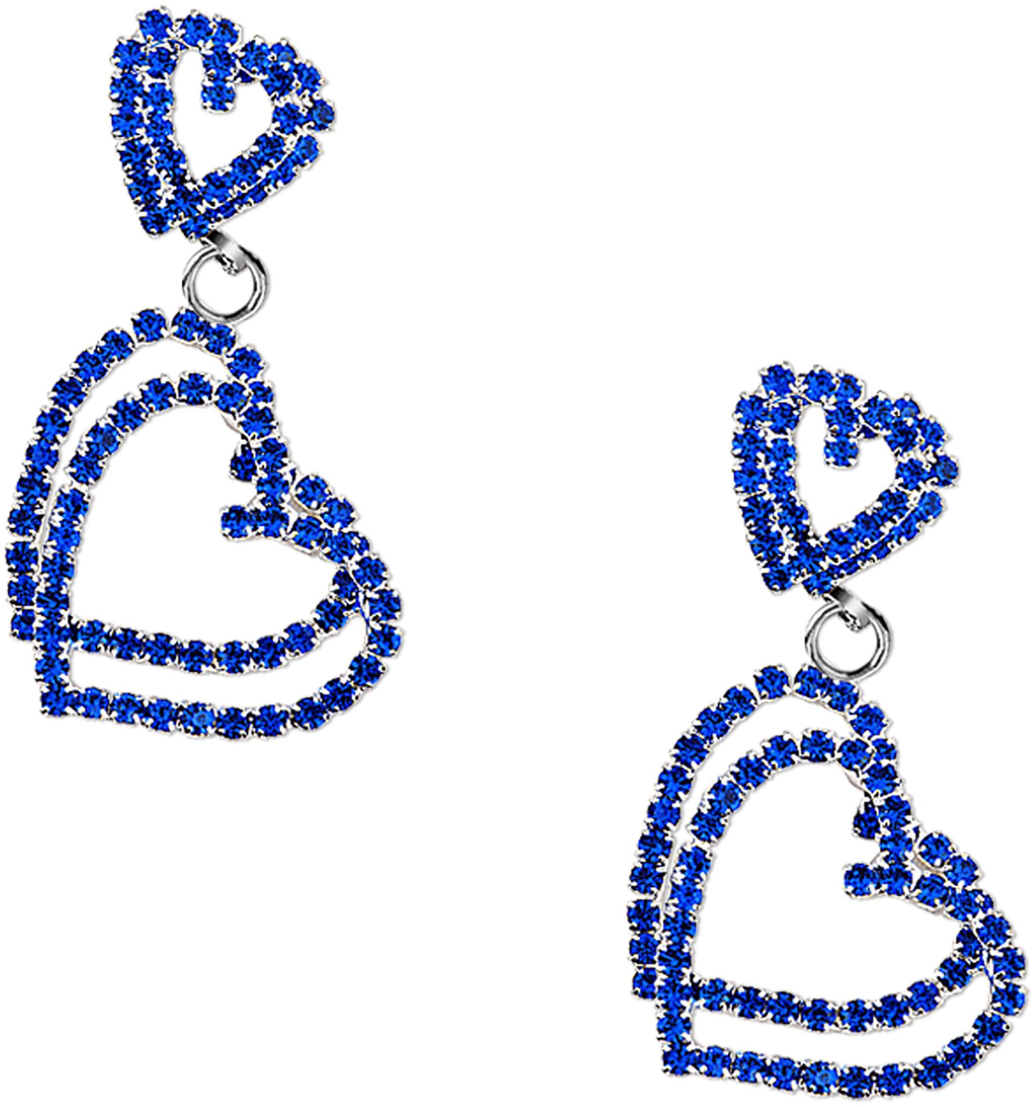 

Alanswiss Alloy Blue Shinning Earrings For Girls And Women