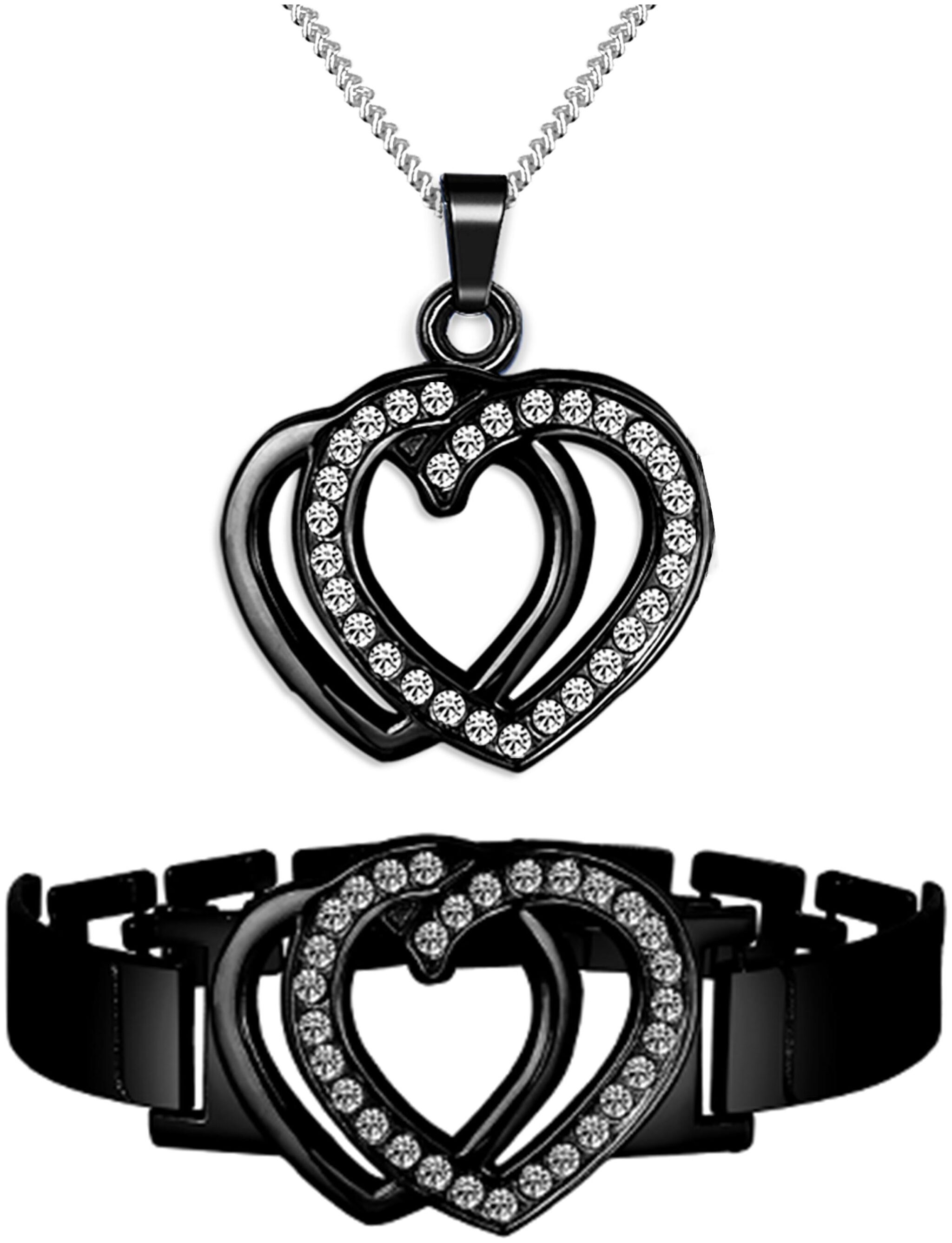 

Alanswiss Alloy Black Fashionable Jewellery Combo For Women