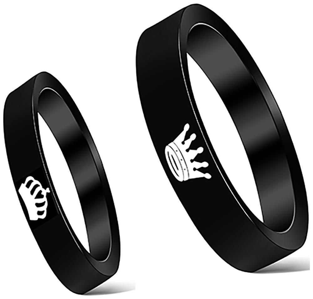 

Alanswiss New Black Style Couple Ring Combo