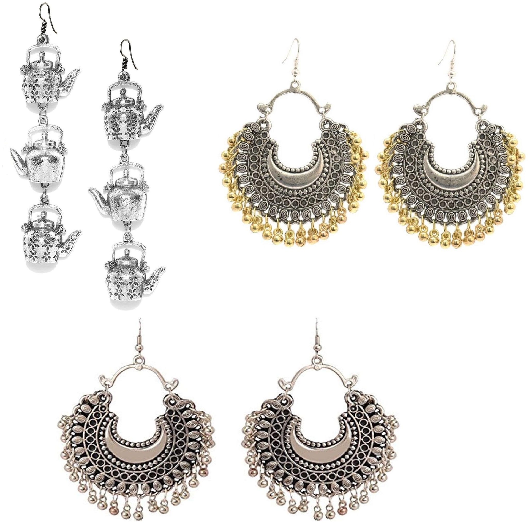 

Alcove pack of 3 Earrings Combo Etnic Style Festive Earrings Fashion Earrings