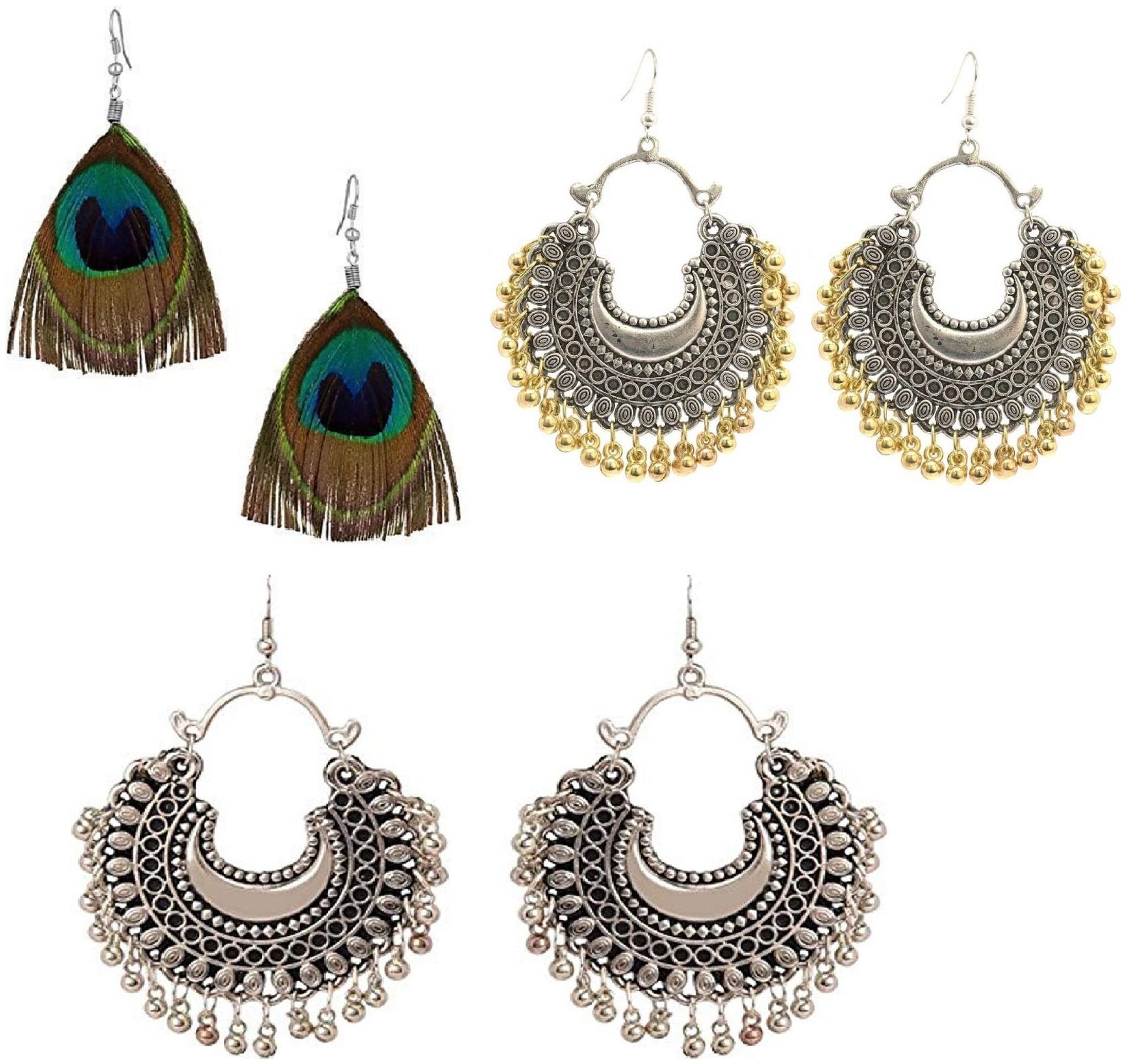 

Alcove pack of 3 Earrings Combo Etnic Style Festive Earrings Fashion Earrings