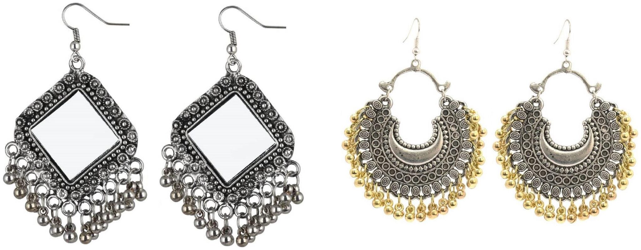 

Alcove Pack of Two Fashionable Earrings For Women Girls Antique Ethnic (AS SHOW IN PICTURE)