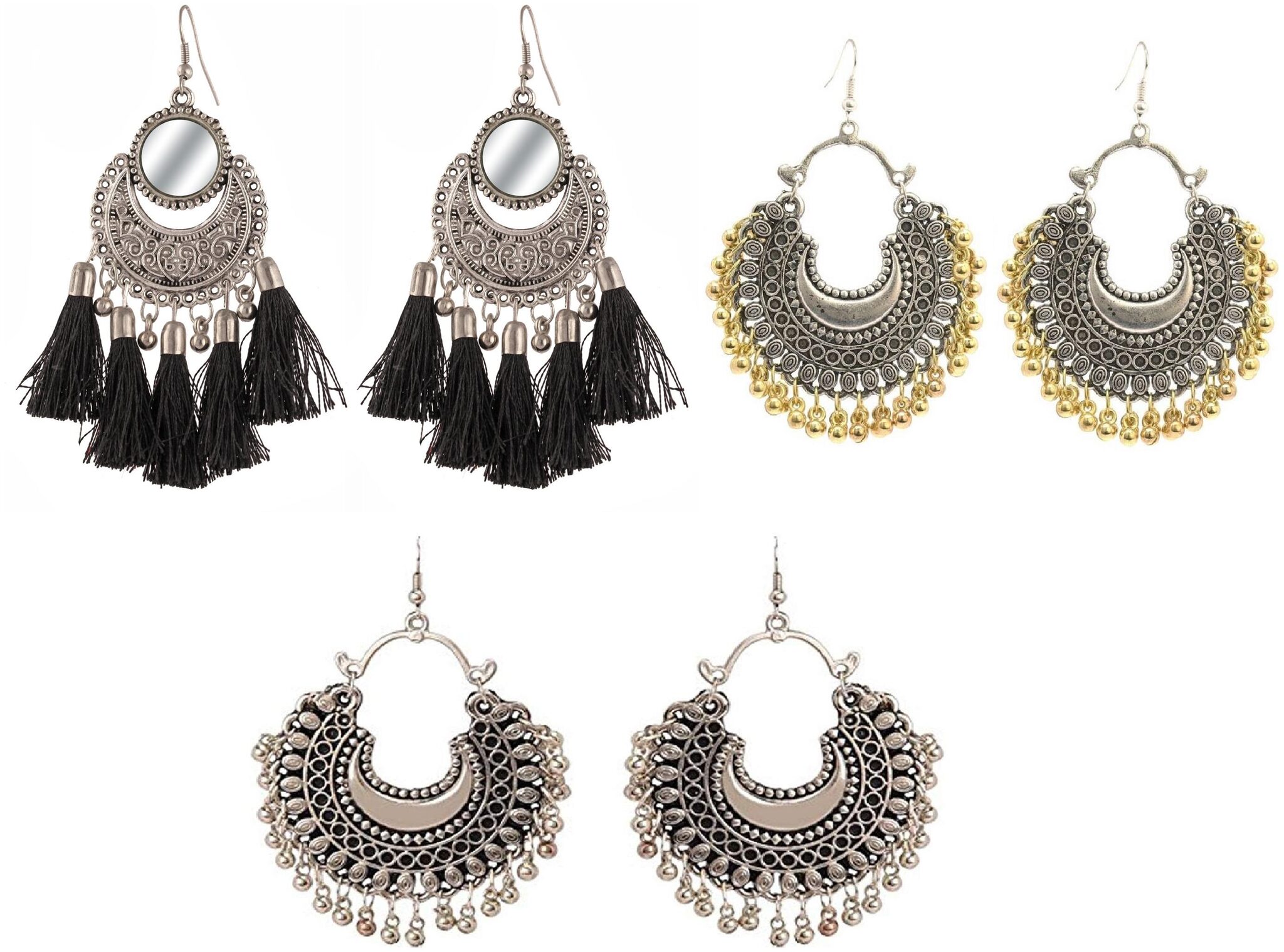 

Alcove pack of 3 Earrings Combo Etnic Style Festive Earrings Fashion Earrings