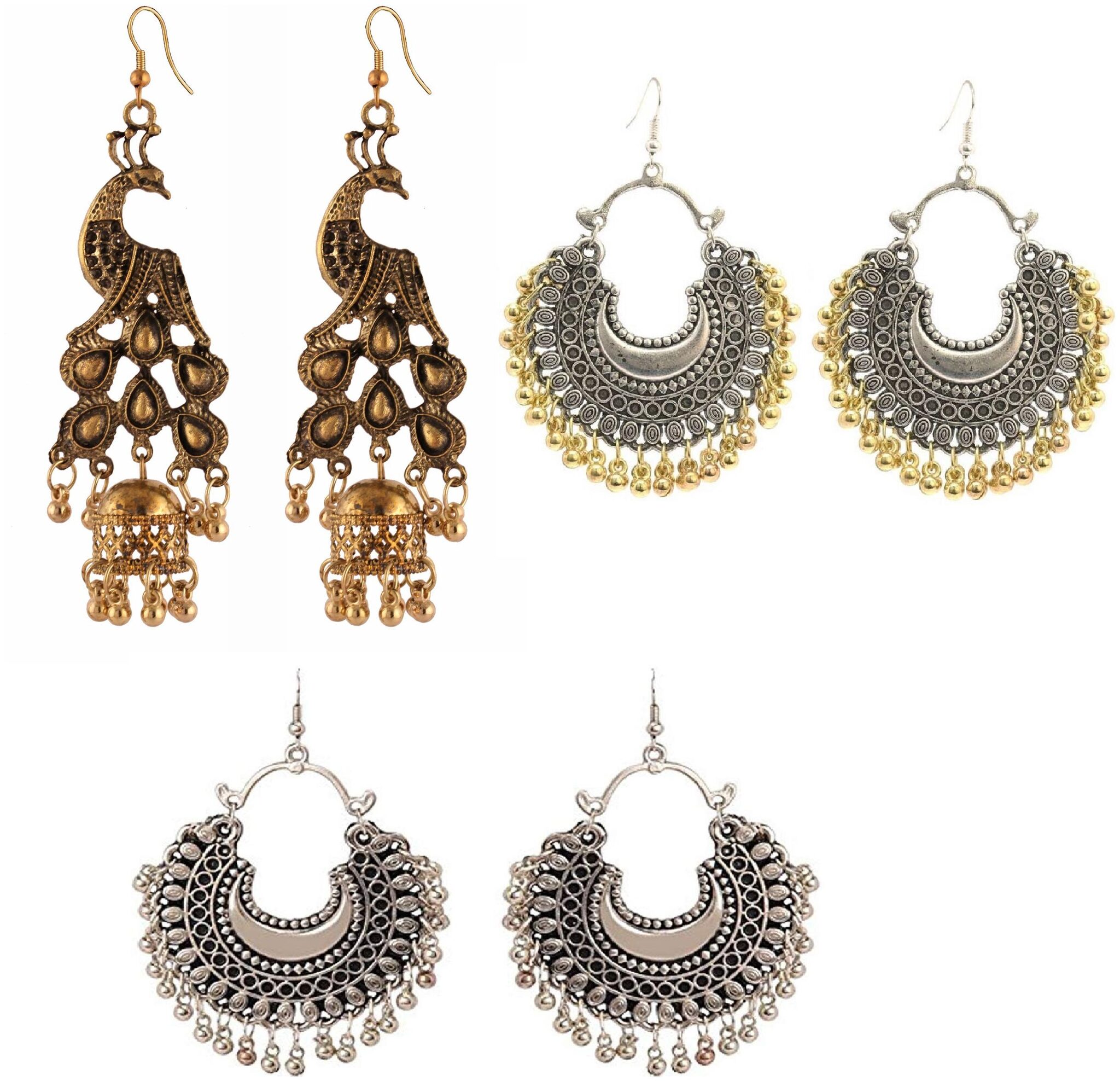 

Alcove pack of 3 Earrings Combo Etnic Style Festive Earrings Fashion Earrings