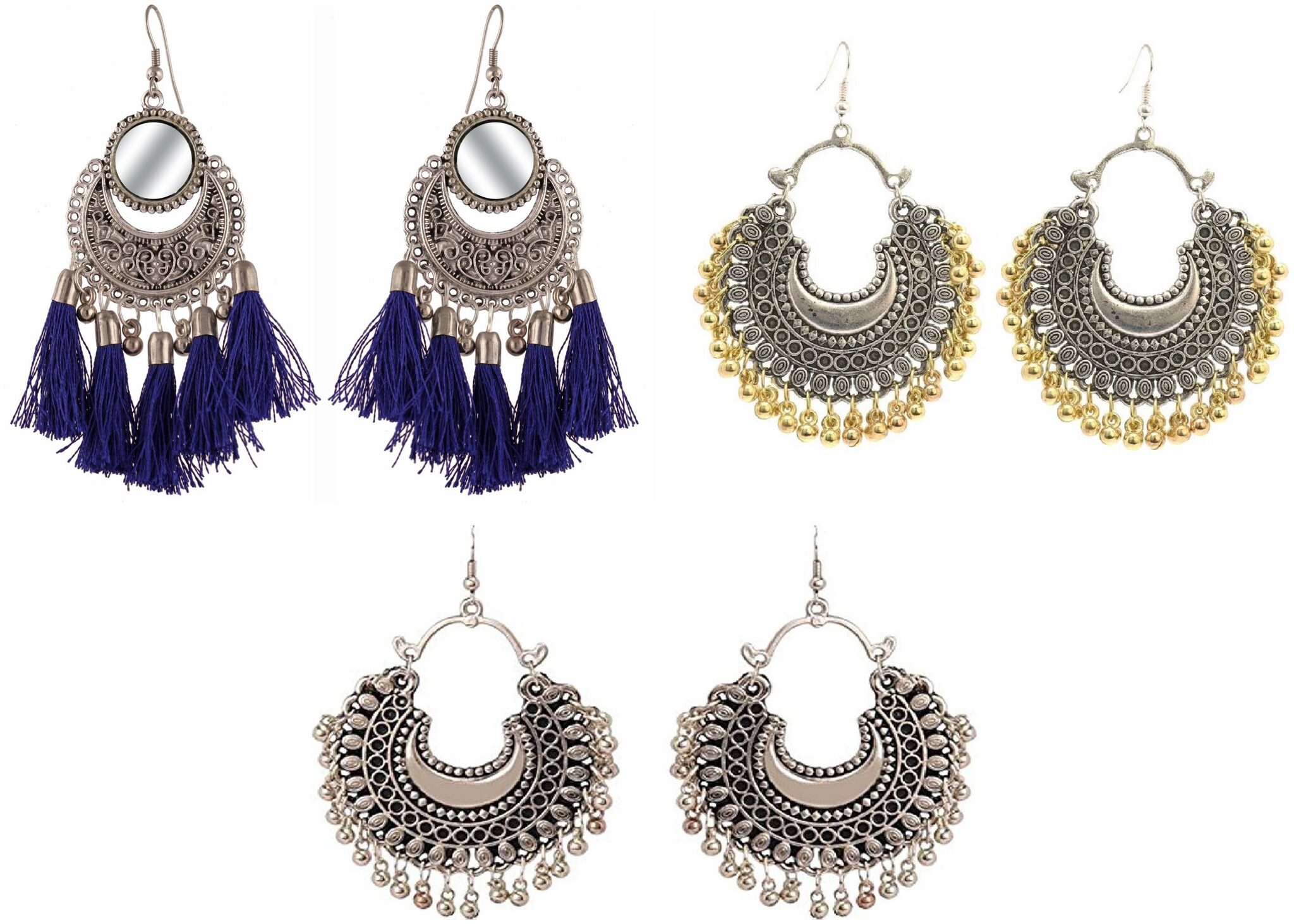 

Alcove pack of 3 Earrings Combo Etnic Style Festive Earrings Fashion Earrings