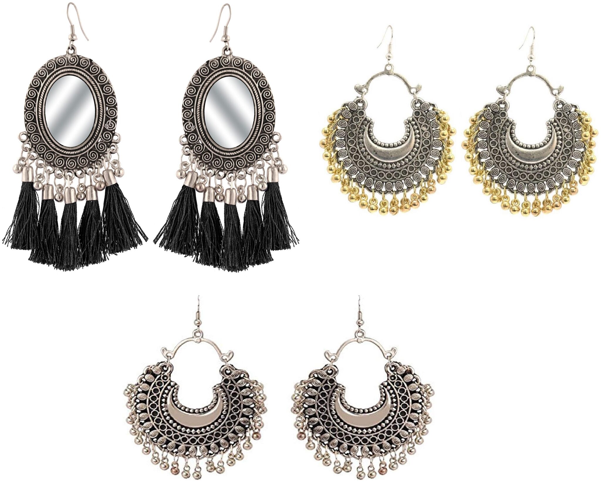 

Alcove pack of 3 Earrings Combo Etnic Style Festive Earrings Fashion Earrings