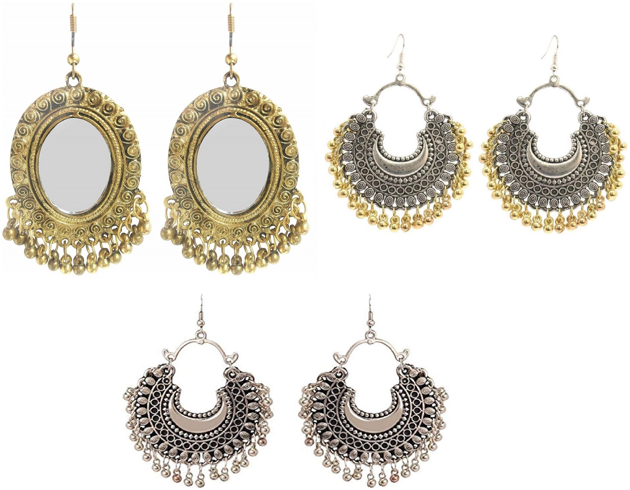 

Alcove pack of 3 Earrings Combo Etnic Style Festive Earrings Fashion Earrings