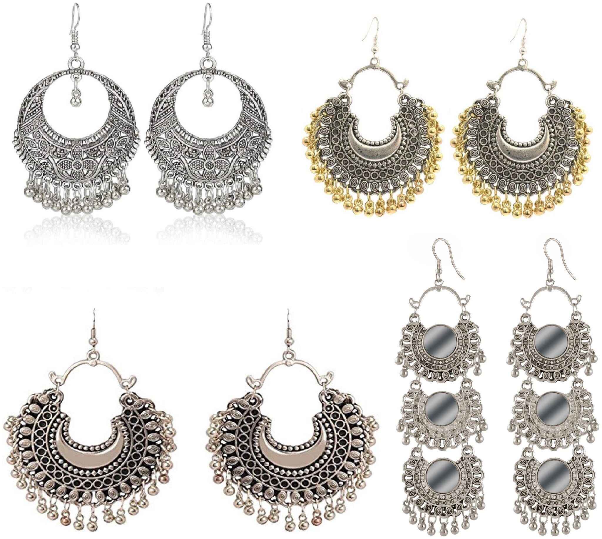 

Alcove Stylish Fancy Party Earrings For Women And Girls (Pack Of 4 Earrings)