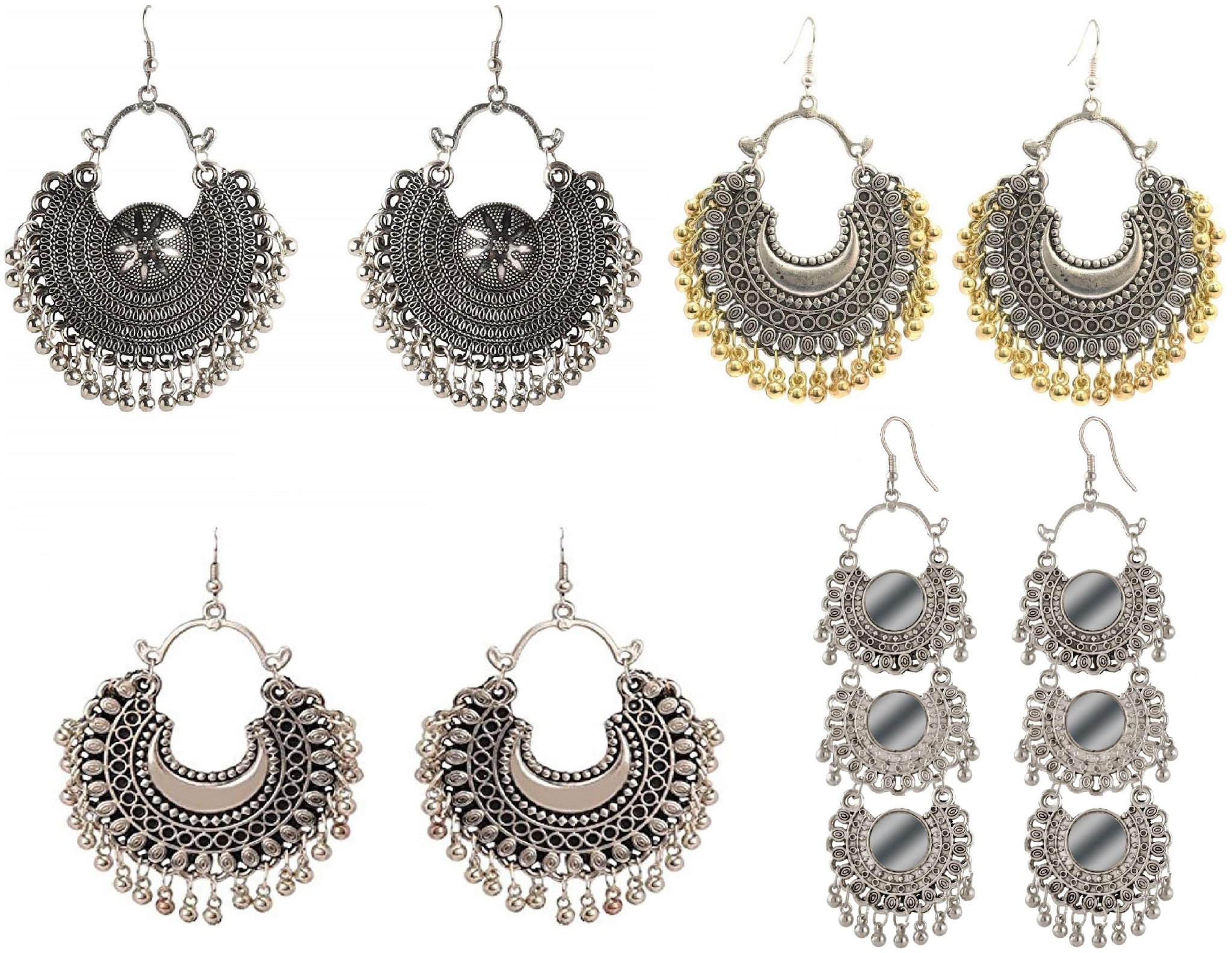 

Alcove Stylish Fancy Party Earrings For Women And Girls (Pack Of 4 Earrings)