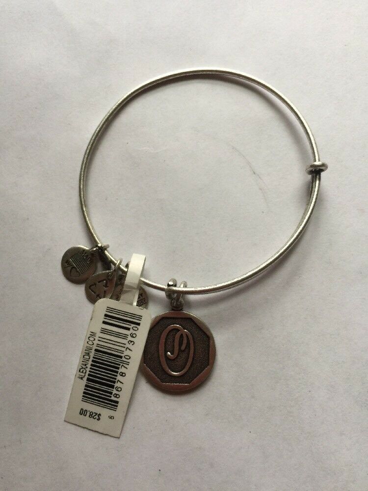 

Alex and Ani Initial O Rafaelian Silver Expandable Bracelet NWT
