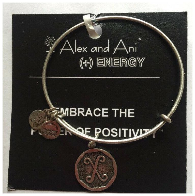 

Alex and Ani Initial X Rafaelian Silver Expandable Bracelet NWT