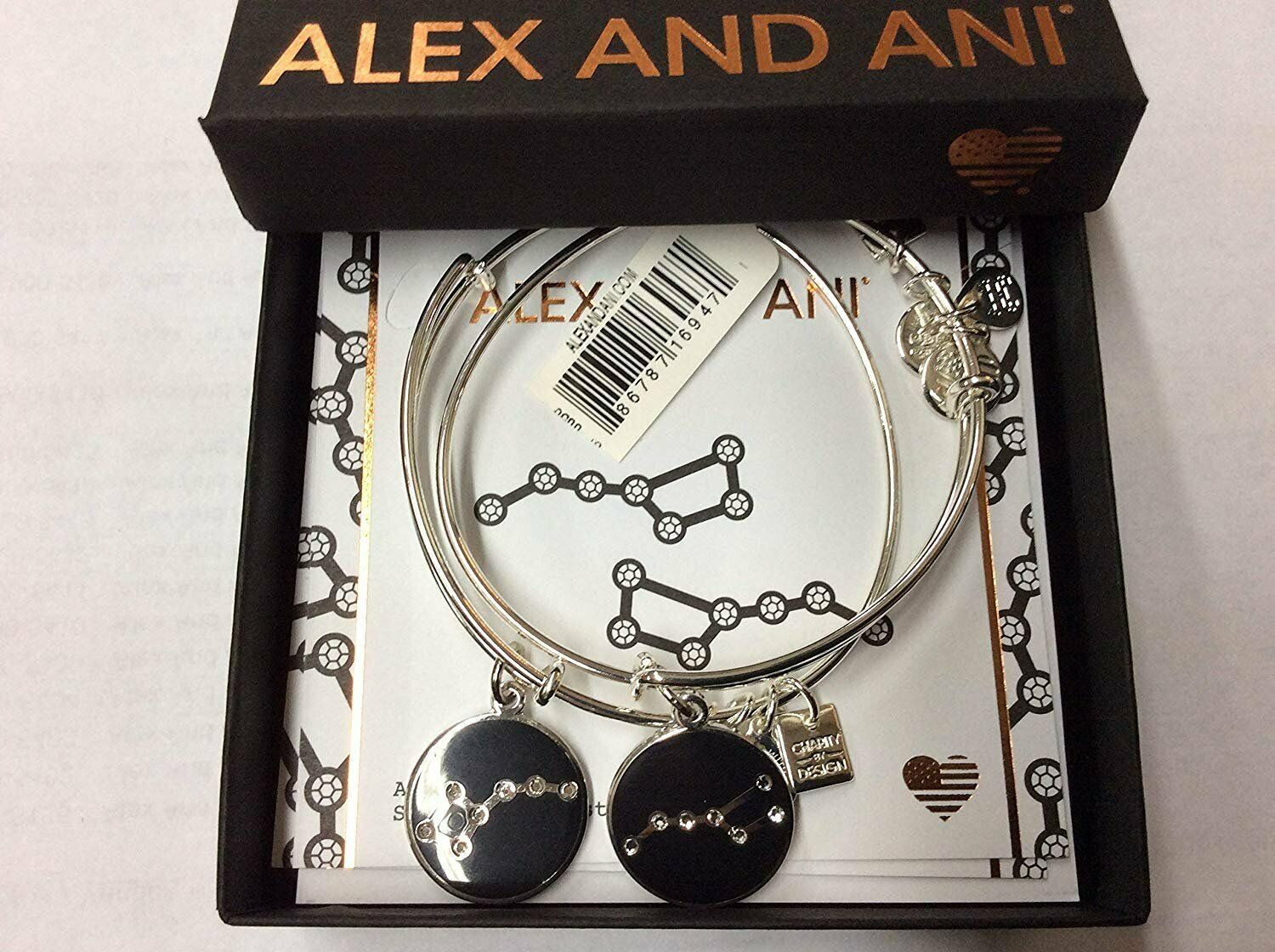 

Alex and Ani Big and Little Dipper Set of 2 Bangle Bracelet Shiny Silver NWTBC