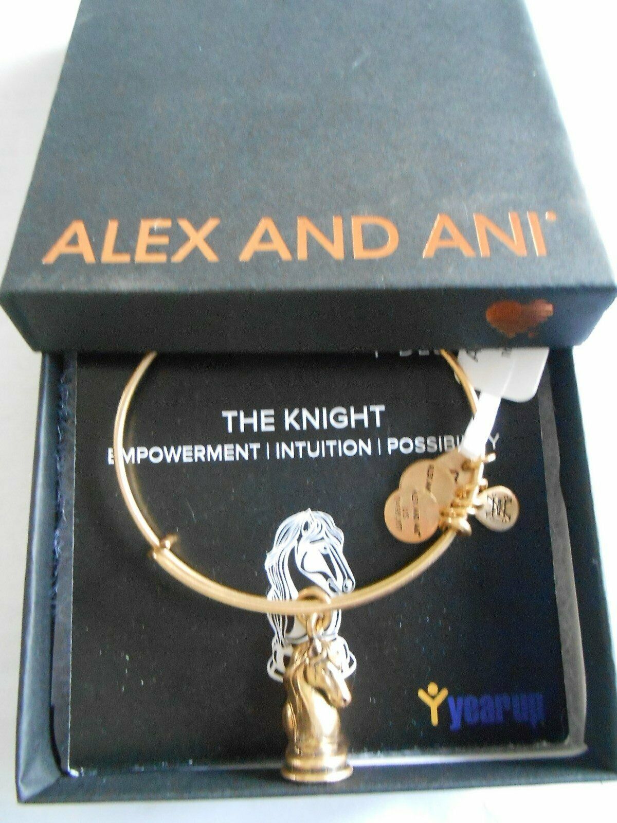 

Alex and Ani THE KNIGHT Expandable Wire Bracelet Rafaelian Gold NWTBC