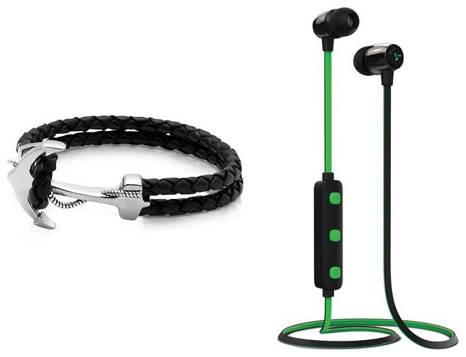 

ANCHOR BRACELET WITH FREE H-15 G WIRELESS BLUETOOTH EARPHONE WITH MIC