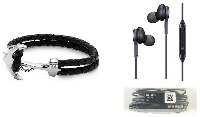 

ANCHOR BRACELET WITH FREE AKG EARPHONE 3 5MM JACK WITH MIC