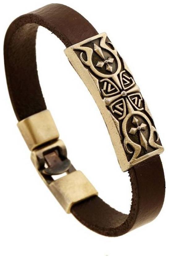 

Ancient design of symbol mark leather bracelet for unisex