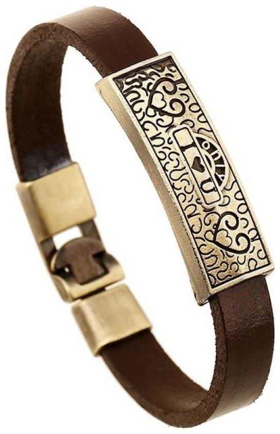 

Ancient design of symbol mark leather bracelet for unisex