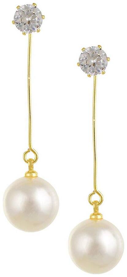 Ankur  astonish gold plated round shaped long earring for women