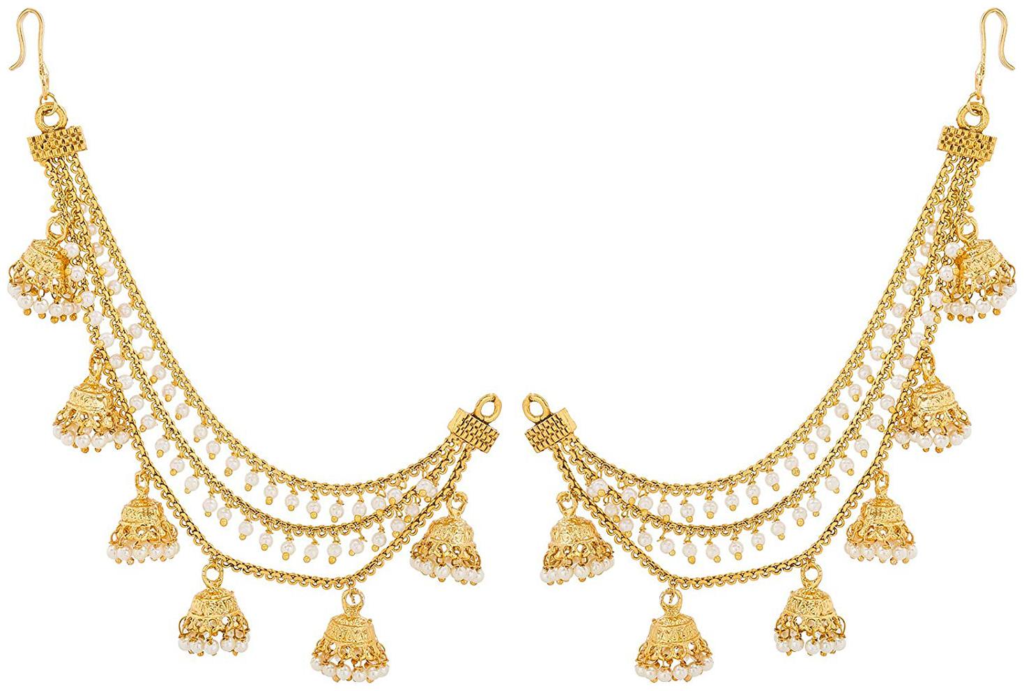 

Ankur ethnic gold plated jumka design ear cuff for women