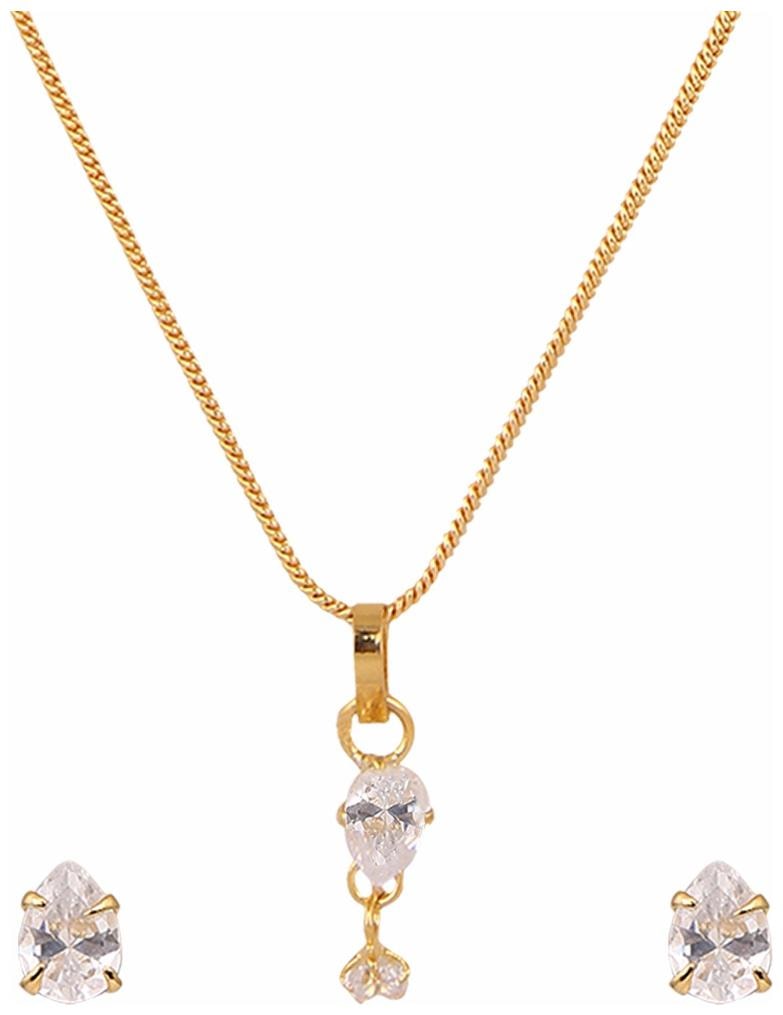 

Archi Collection Cz Locket With Chain For Women