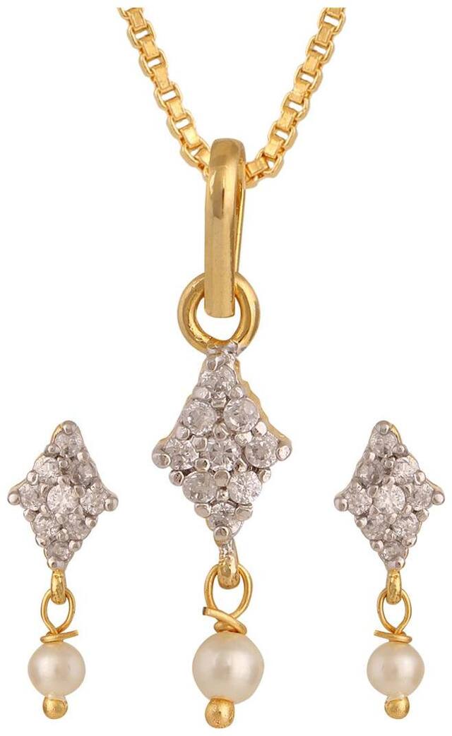 Archi Collection Designer CZ Pendant Set