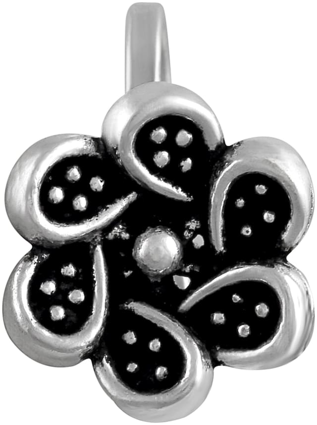 ASMITTA JEWELLERY Modern Designer Silver Plated Nose Ring For Women