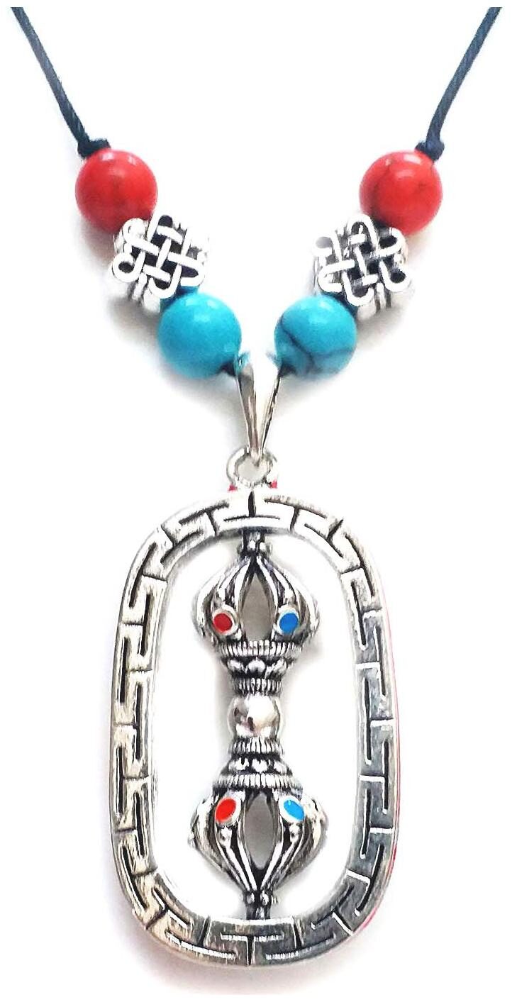 

ASTROCRYSTALS9 Turquoise Adjustable Dori Multi Pendant with Dori For Women